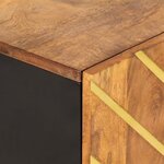 vidaXL Buffet marron et noir 60x33 5x100 cm bois massif de manguier