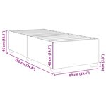 vidaXL Cadre de lit Marron foncé 90x190 cm Tissu