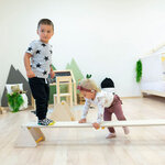 Jeu d'équilibre et motricité Montessori bois naturel et blanc
