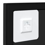 vidaXL Miroir mural noir 100x60 cm métal