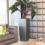 LECHUZA Jardinière Cubico Alto 40 ALL-IN-ONE Charbon 18233