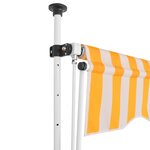 vidaXL Auvent rétractable manuel 350 cm Rayures oranges et blanches