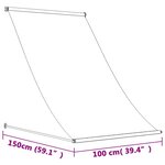 vidaXL Auvent rétractable anthracite 100x150 m tissu et acier