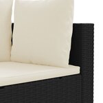 vidaXL Salon de jardin 9 Pièces avec coussins noir résine tressée