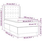 vidaXL Sommier à lattes de lit avec matelas Noir 90x190 cm Similicuir