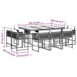 vidaXL Ensemble à manger de jardin et coussins 11 Pièces marron rotin
