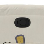 vidaXL Fauteuil de massage inclinable crème velours