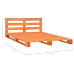 Vidaxl cadre de lit de palette marron bois de pin massif 120 x 200 cm