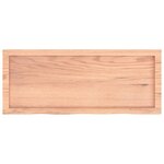vidaXL Étagère murale marron clair bois chêne massif traité