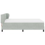 vidaXL Lit à ressorts avec matelas Gris clair 160x200 cm Velours
