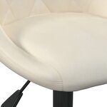 vidaXL Chaises pivotantes à manger lot de 4 crème velours