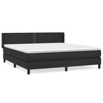 vidaXL Sommier à lattes de lit avec matelas Noir 160x200 cm