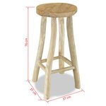 vidaXL Tabouret de bar Bois de teck massif