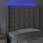 vidaXL Tête de lit à LED Gris 103x16x118/128 cm Similicuir