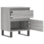 vidaXL Tables de chevet 2 Pièces sonoma gris 40x35x50 cm bois ingénierie