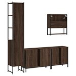 vidaXL Ensemble de meubles de salle de bain 4 Pièces Chêne marron