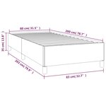 vidaXL Cadre de lit Rose 80x200 cm Velours