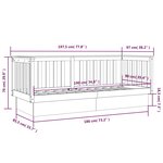 vidaXL Lit de jour sans matelas marron miel 90x190 cm bois pin massif
