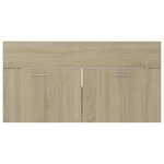 vidaXL Armoire d'évier et lavabo intégré Chêne sonoma Bois ingénierie