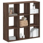 vidaXL Bibliothèque chêne marron 102x32x102 cm bois d'ingénierie
