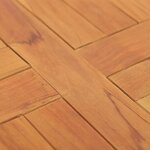 vidaXL Dessus de table Bois de teck solide Rond 2 5 cm 40 cm