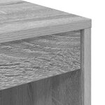 vidaXL Bureau avec rangement gris sonoma en bois d'ingénierie