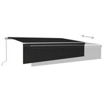 vidaXL Auvent manuel rétractable avec store 6x3 m Anthracite