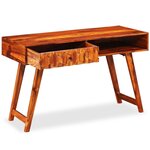 Bureau table meuble travail informatique d'écriture bois massif de sesham 118 cm 0502142