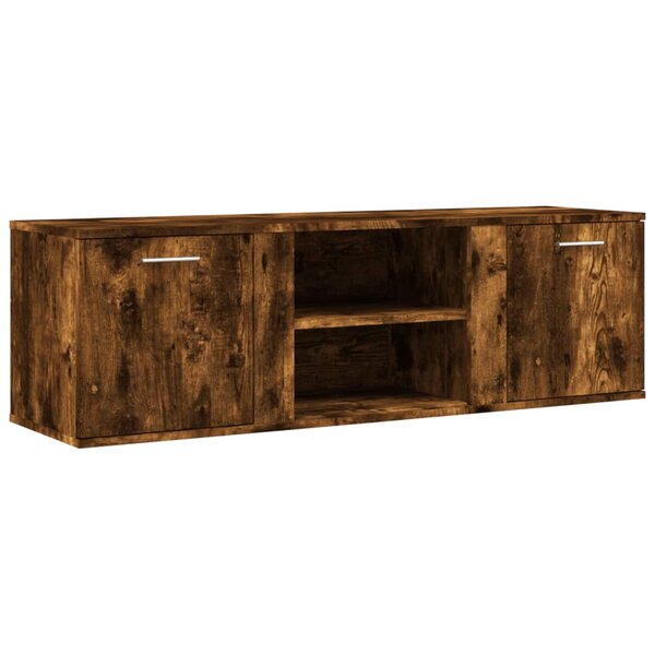 vidaXL Meuble TV chêne fumé 120x34x37 cm bois d'ingénierie