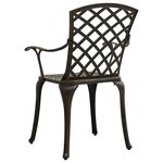 vidaXL Ensemble de bistro 3 Pièces Aluminium coulé Bronze