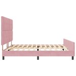 Cadre de Lit vidaXL Rose 200x200 cm Velours