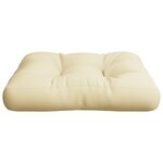 vidaXL Coussin de palette crème 60x60x12 cm tissu
