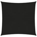 vidaXL Voile d'ombrage 160 g/m² Noir 6x6 m PEHD