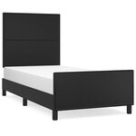 vidaXL Cadre de lit sans matelas noir 100x200 cm similicuir