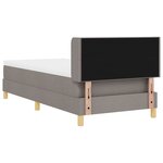 vidaXL Lit avec sommier et matelas Taupe 100x200 cm Tissu