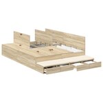 vidaXL Lit rangement en chêne Sonoma 135x190 cm