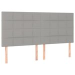 vidaXL Sommier à lattes de lit et matelas et LED Gris clair 160x200 cm