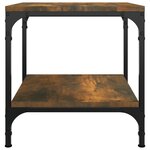 vidaXL Tables d'appoint 2 Pièces Chêne fumé 40x40x40 cm Bois d'ingénierie