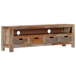 vidaXL Meuble TV Bois massif 130x30x40 cm
