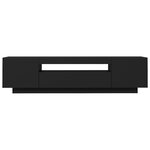 vidaXL Meuble TV avec lumières LED noir 160x35x40 cm