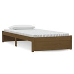vidaXL Cadre de lit Marron miel Bois massif 90x190 cm Simple
