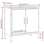 vidaXL Armoire lavabo de salle de bain noir 60x30x60 cm