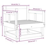 vidaXL Chaises de jardin lot de 2 blanc bois massif de pin
