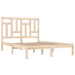 vidaXL Cadre de lit sans matelas 135x190 cm bois massif