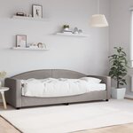 vidaXL Lit de jour avec matelas taupe 80x200 cm tissu