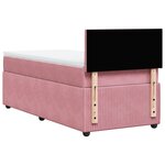 vidaXL Sommier à lattes de lit et matelas Rose 80x200 cm Velours