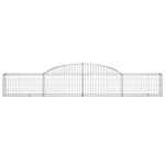 vidaXL Paniers à gabions arqués 11 Pièces 300x30x40/60 cm fer galvanisé