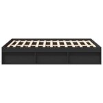 vidaXL Cadre de lit sans matelas noir 120x200 cm