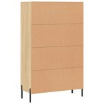 vidaXL Buffet haut chêne sonoma 69 5x31x115 cm bois d'ingénierie