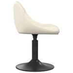 Vidaxl chaises pivotantes de salle à manger 2 pcs crème velours